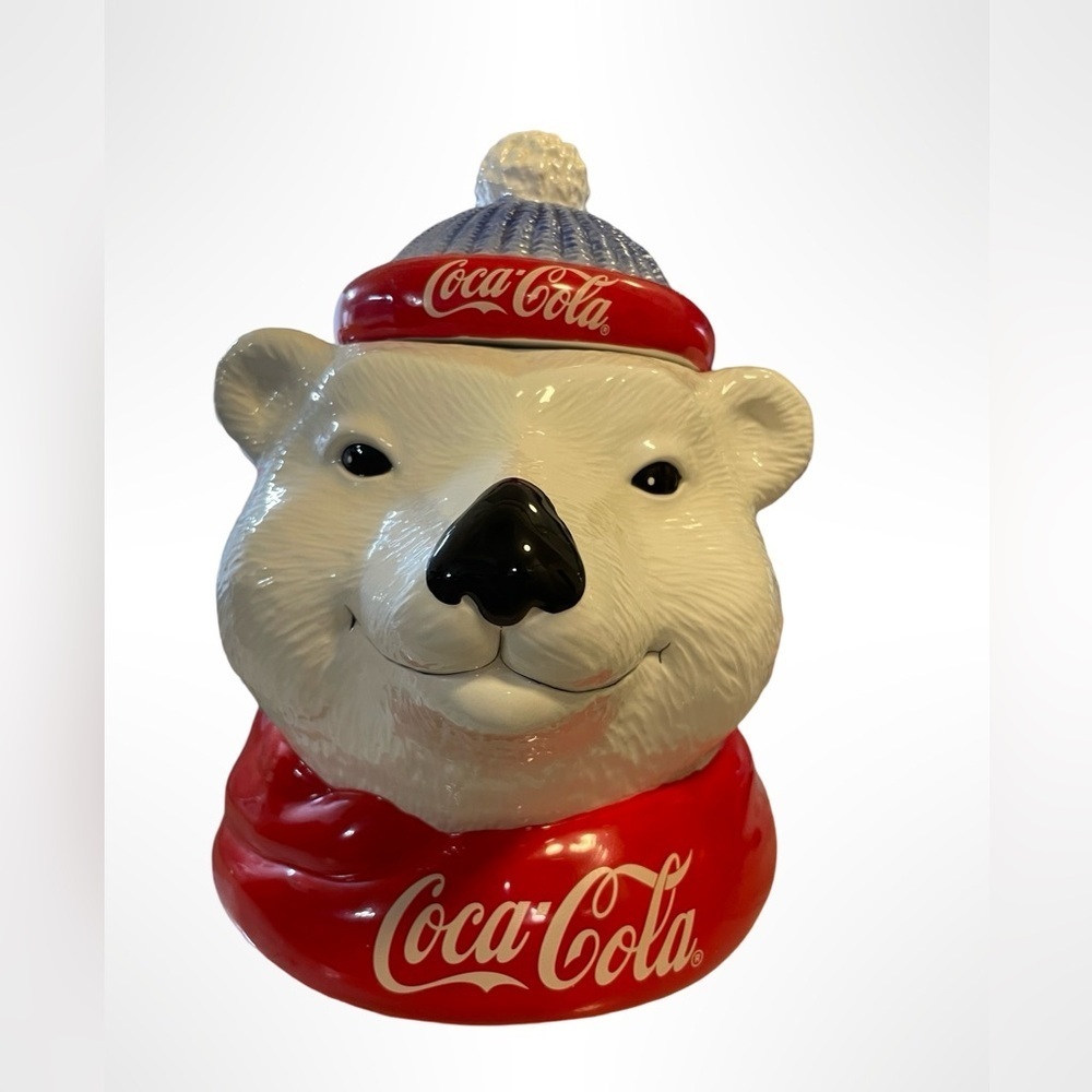 Vintage 1996 Coca-Cola polar‎ bear cookie jar
